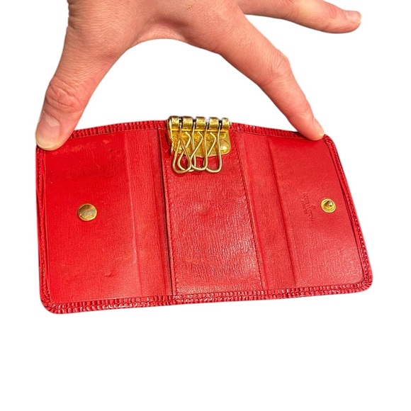 Louis Vuitton Saffiano LV Monogram 4 Key Case Key Holder Travel Case - Picture 3 of 8